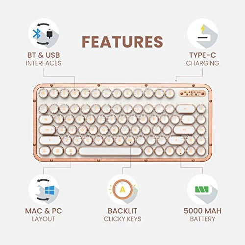 Retro Compact Keyboard - Wired/Wireless