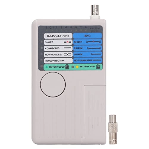 Jectse Remote Cable Tester - RJ45 RJ11 BNC USB Multifunctional
