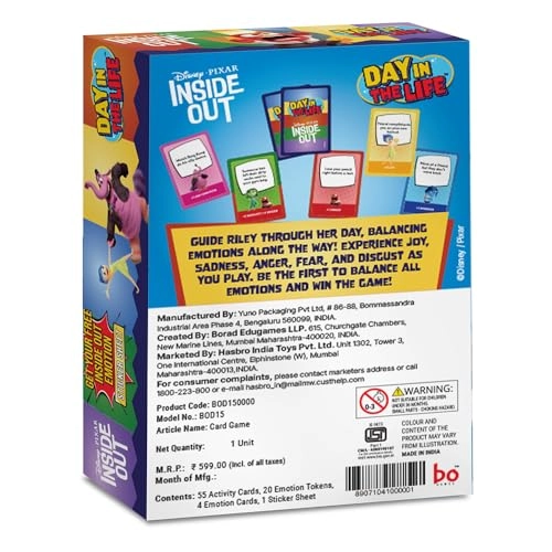 Day in The Life Card Game: Disney Pixar Inside Out