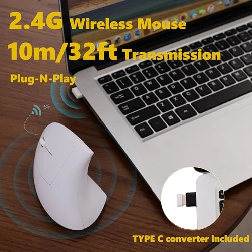 Left Handed Vertical Mouse - Wi-Fi