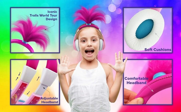 Trolls World Tour Poppy Wired Headphone