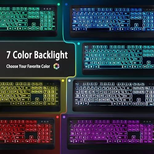 LARGE PRINT BACKLIT KEYBOARD
