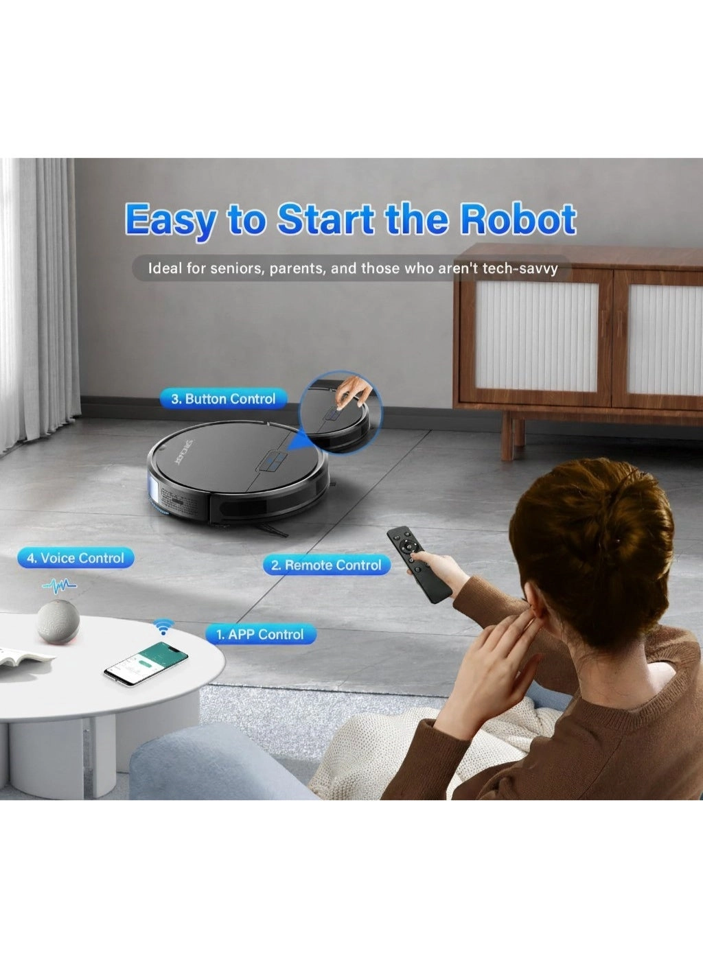 SG50 Robot Vacuum - With Mop, Self-Charging