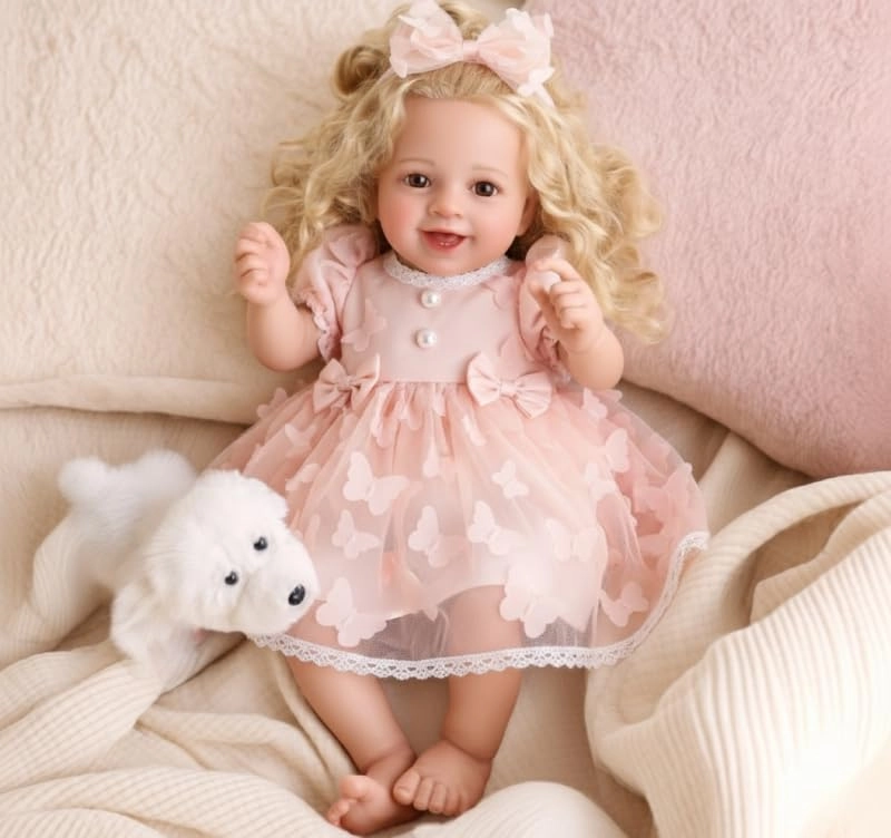 BABESIDE Reborn Dolls - Vinyl Soft Cloth Pink Ages 3+