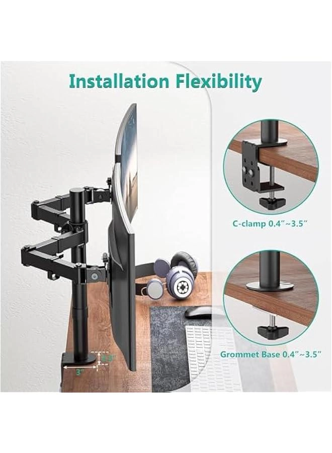 Double Monitor Mount - 2 30 inches VESA 75x75mm or 100x100mm