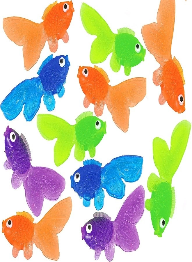 Aquatic Sea Animal Fish Figurines - 12 Pc Baby Bath Toys