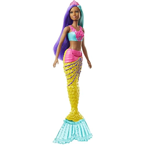 Barbie Dreamtopia Surprise Mermaid Doll - Plastic teal and purple hair Ages 3+