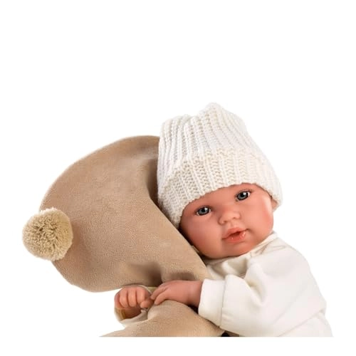 Doll RN Newborn Crying - 36 Cm Brown Bear Soft Touch