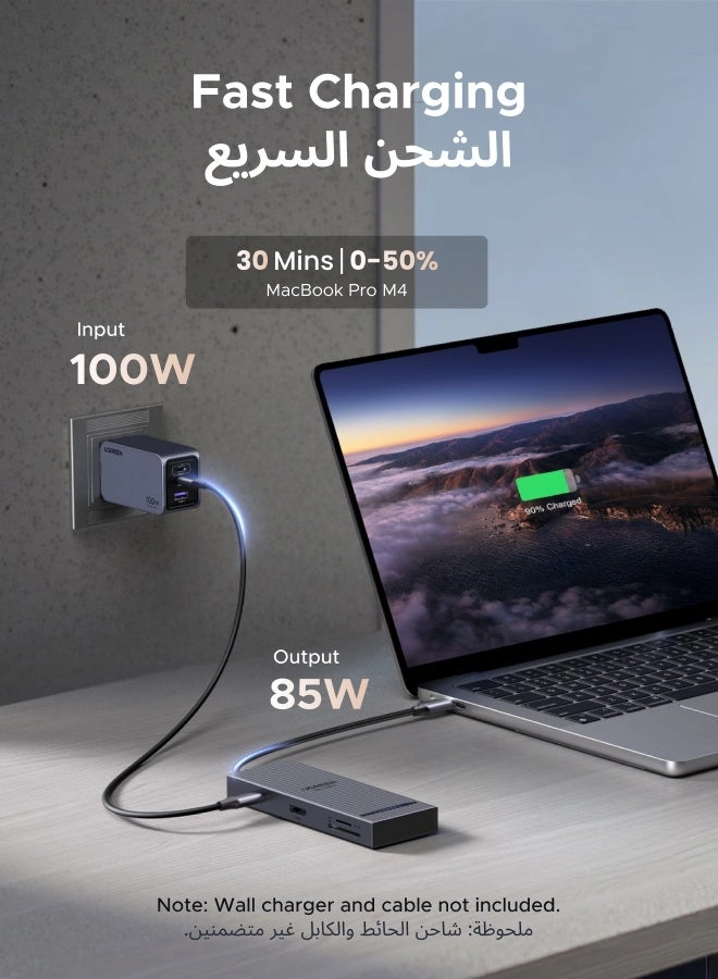 USB C Hub - 8-in-1 4K@60Hz 100W