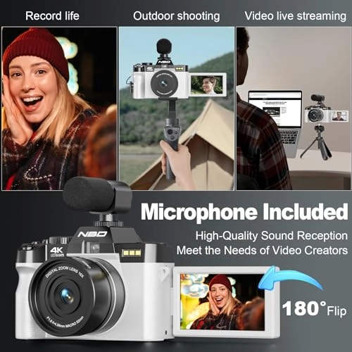 64MP Digital Camera - 4K 16X Zoom