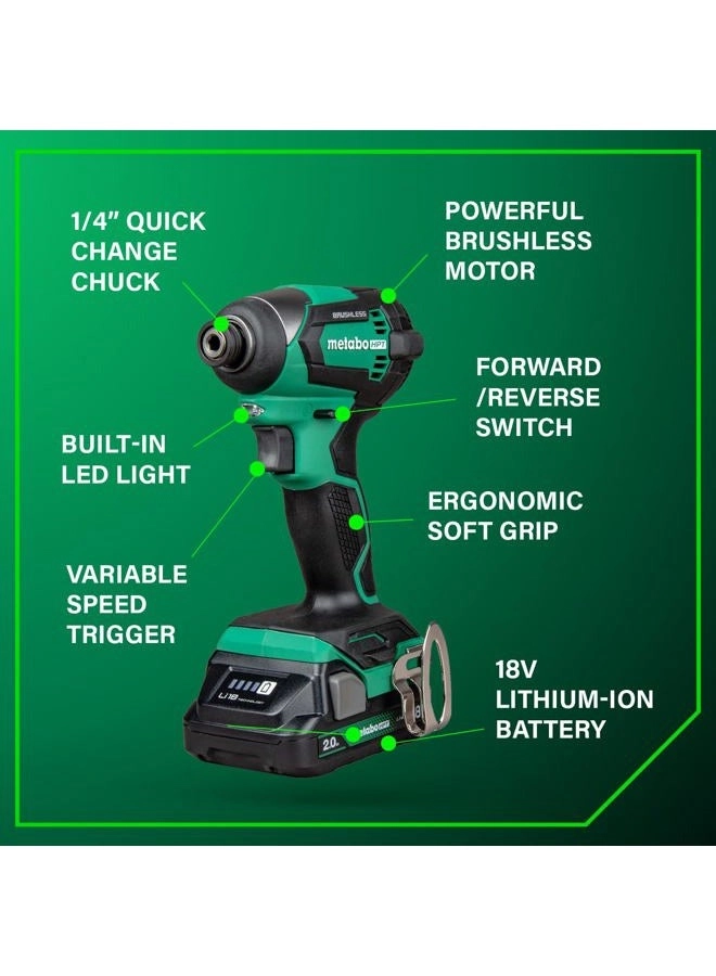 Brushless Driver Drill - 2.0 Ah 18V + Impact Driver
