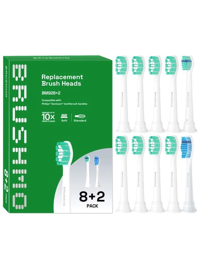 Replacement Toothbrush Heads - White 10 pc