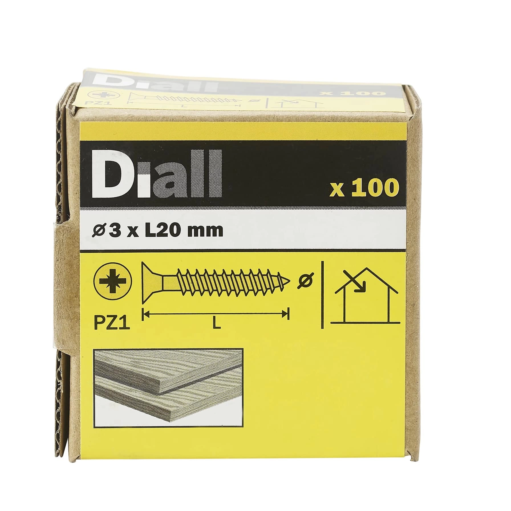 Diall Wood Screw - 20mm 3mm