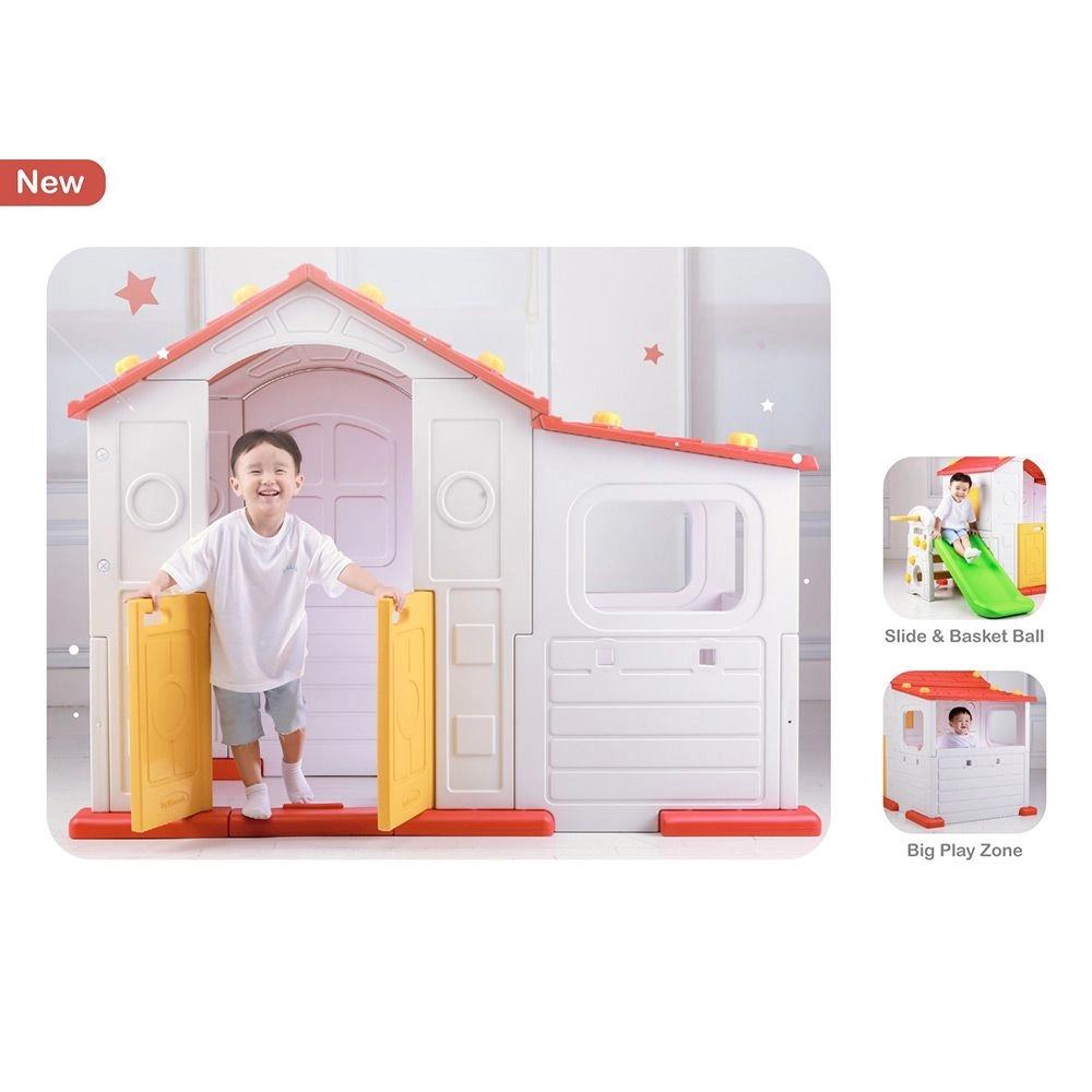 Tomo Big Playhouse - Slide Basketball Ring Multi Colour