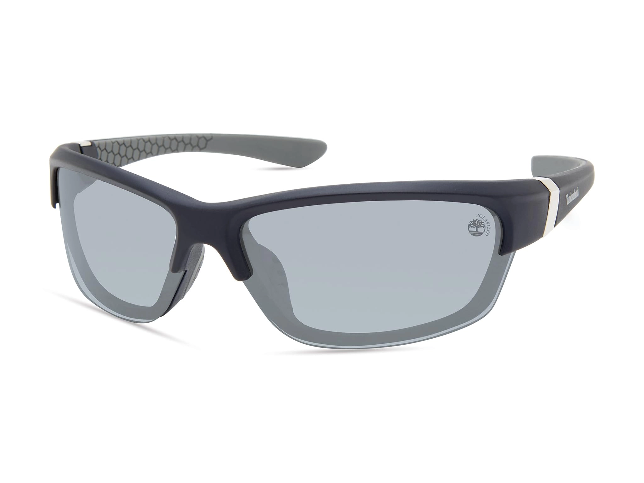 Timberland Rectangular Sunglasses - 65 millimeter Matte Black | Smoke Polarized