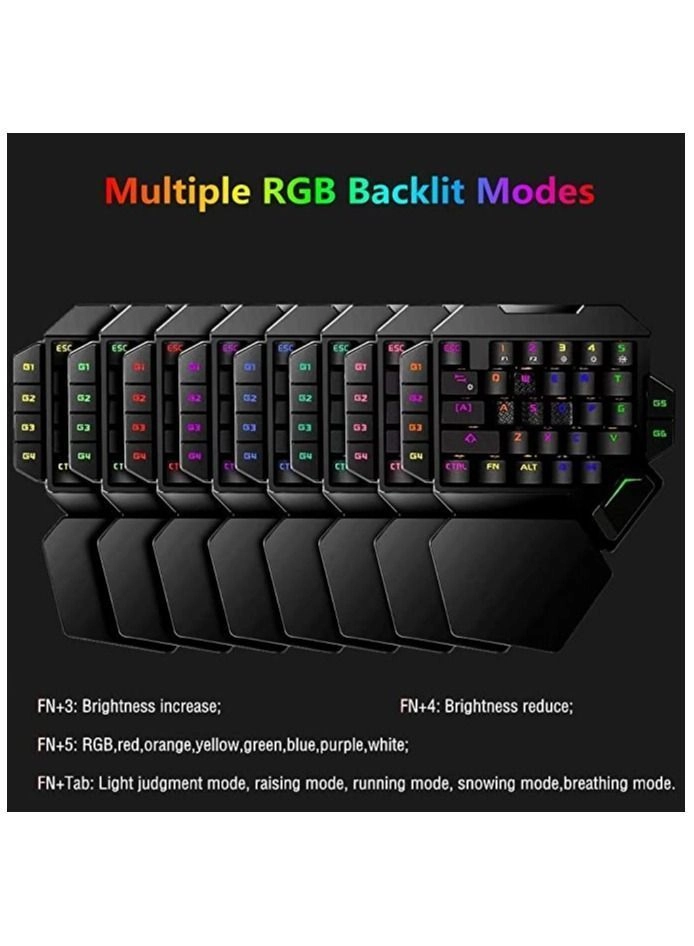 One-Handed RGB Mechanical Keyboard - Wired