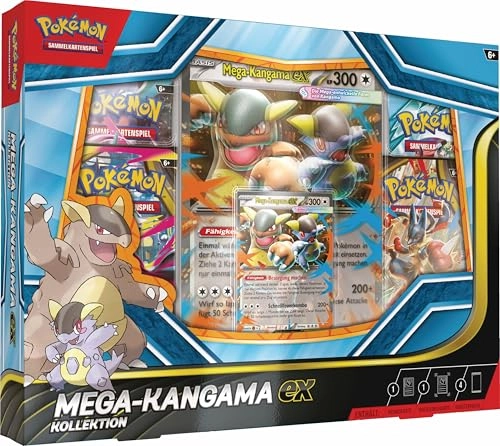 Mega-Kangama-ex - 1 Holographic Promo Card 1 Oversized Animated Card 4 Boosters