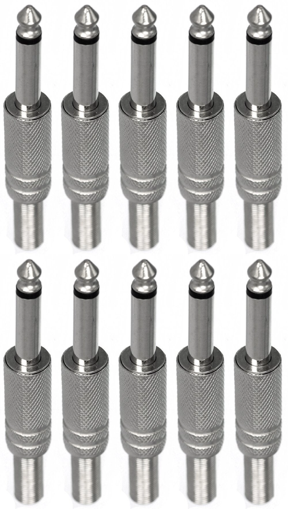 1/4" 6.35mm TS Guitar Cable Plug Pack