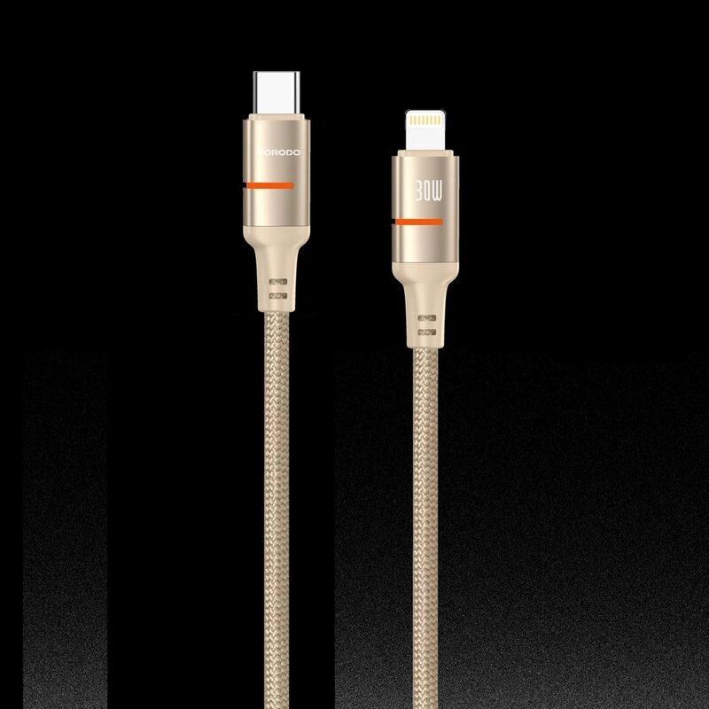 Charge Cable 30W Lightning to USB-C 1.2m Braided
