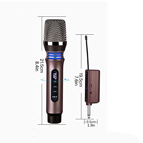 UHF Dual Frequency Wireless Handheld Microphone + Receiver - 2 Microphone