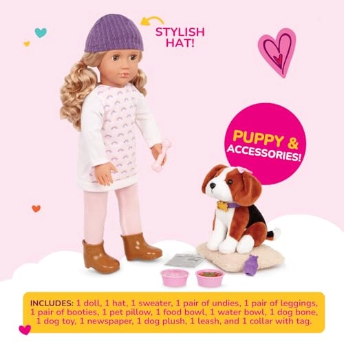 Ember & Elsie Doll - 18-inch 6-inch Beagle plush