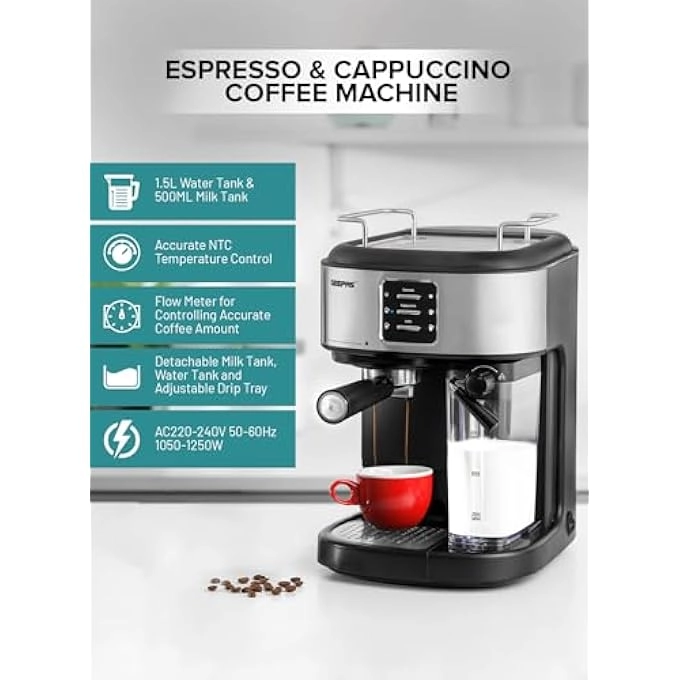Espresso & Cappuccino Coffee Machine GCM1215