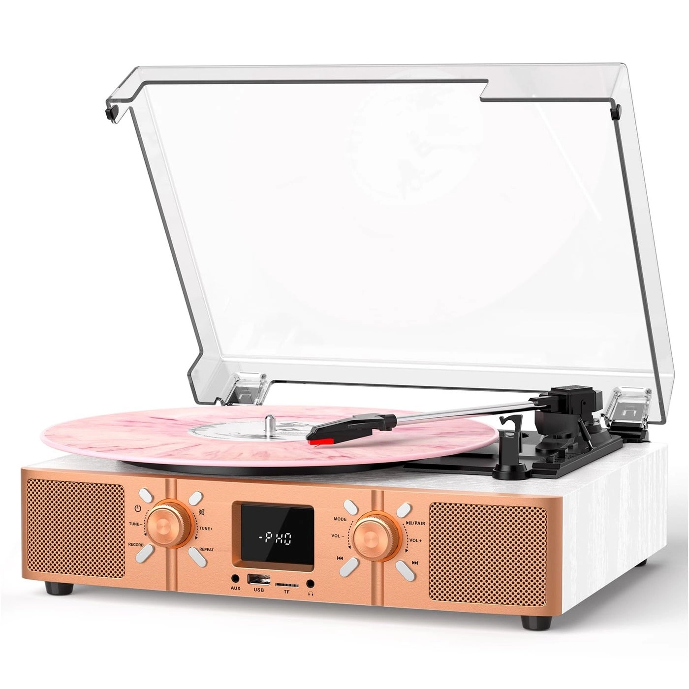 Victress Vinyl Record Player - 3-Speed Belt-Driven