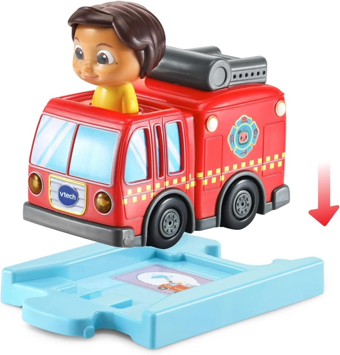 Cocomelon Go! Go! Smart Wheels Nina’s Fire Truck & Track - Fire Sounds & Songs