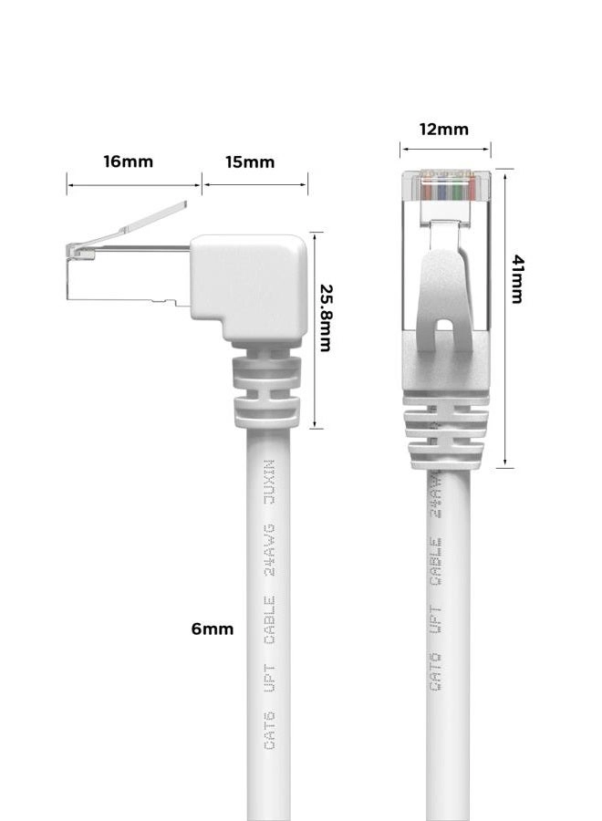 90 Degree CAT6 Ethernet Cable - 6FT 30FT