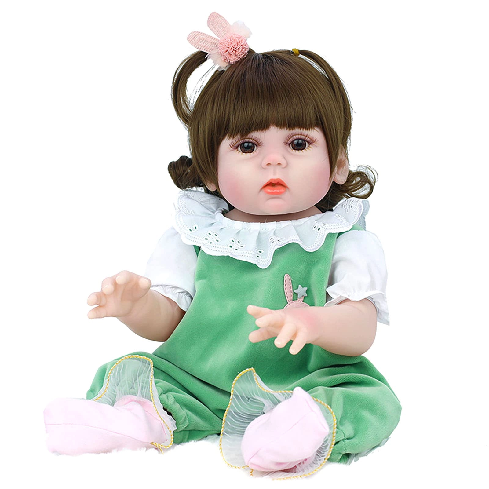 Reborn Baby Doll - 22 Inch Vinyl Brown Eyes