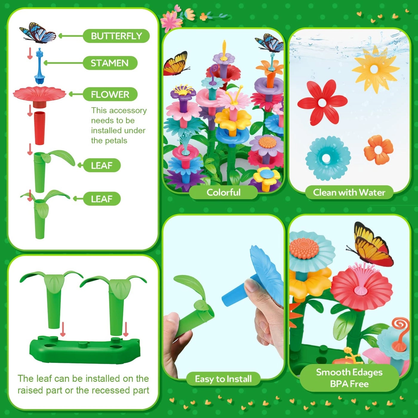 Flower Garden Building Set - 148 pcs