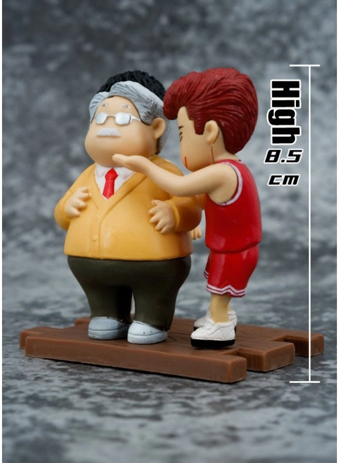 Hanamichi Sakuragi + Kaede Rukawa + Team Action Figures - Slam Dunk - 5 pcs