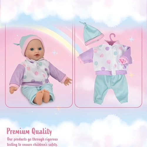 Soft Body Baby Doll - 12 Inch Backpack Carrier Clothes Accessories Ages 3+