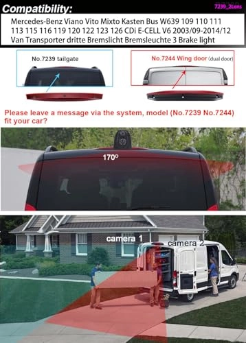 Rear View Camera - Night vision 1280 x 720 pixels