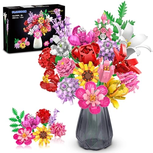 PLAXSOON Flower Bouquet Building Set - 1464 pcs