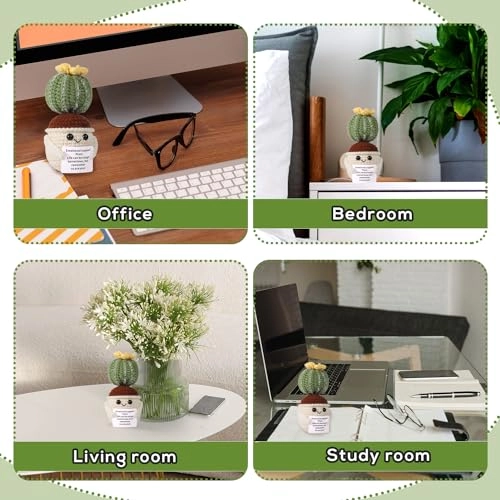 Cactus Funny Positive 13 cm Crochet