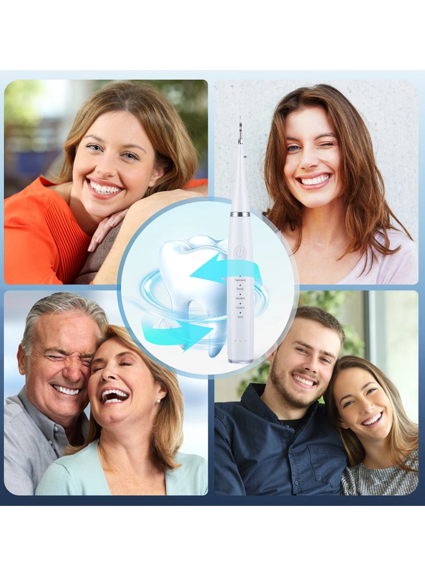 PSM brush - 6-Speed Sonic Vibration White Combo