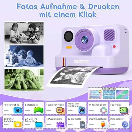 X2 - 32GB 1080P Instant Print