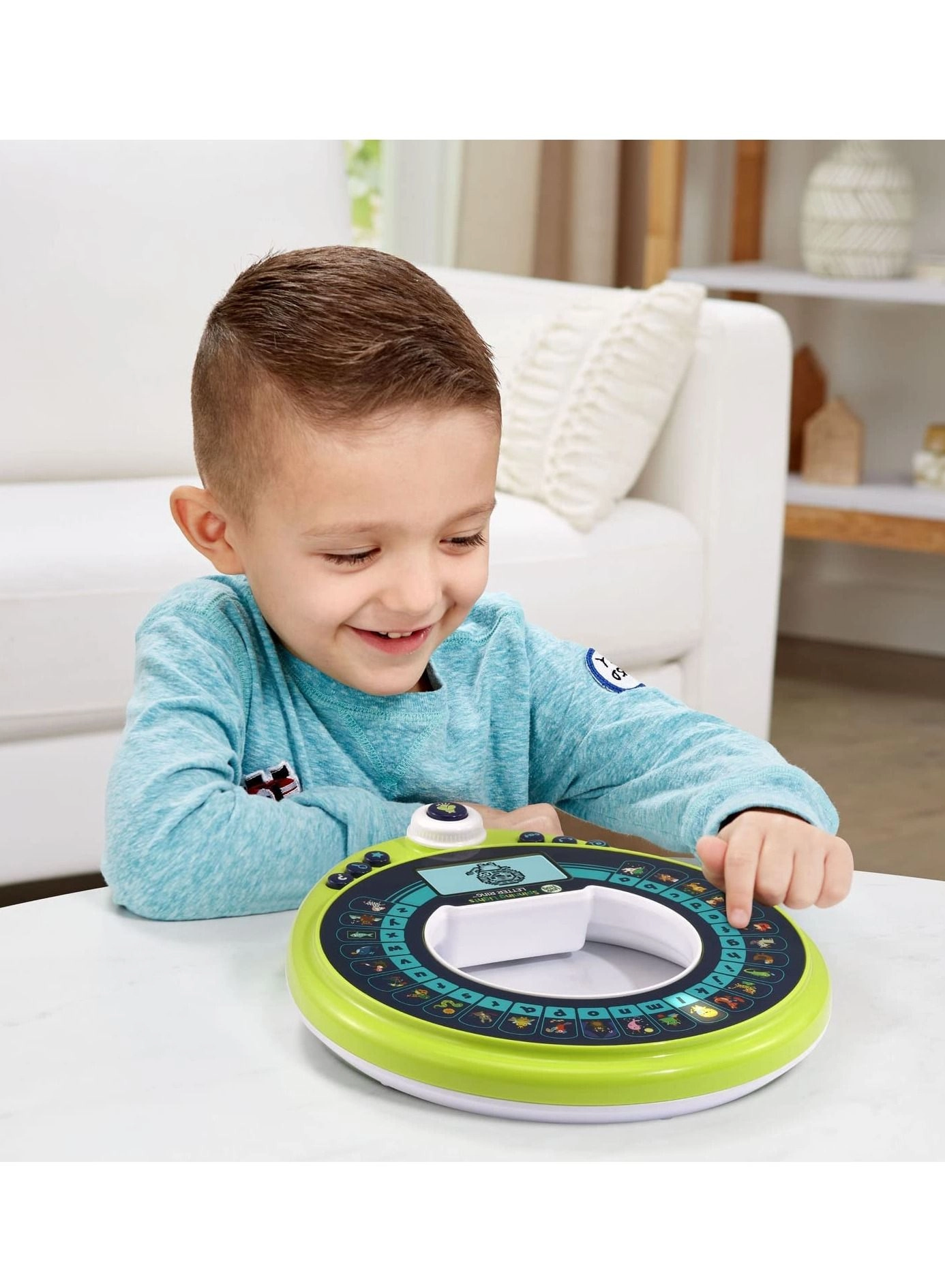 Spinning Lights Letter Ring