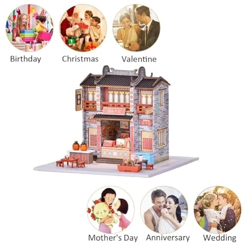 3D Wooden Puzzle Bookshelf Insert - Library of Books 1:24