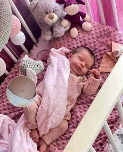 Loulou Reborn Baby Doll - 20 inch Silicone Vinyl Full Body Hand Rooted Hair Ages 3+