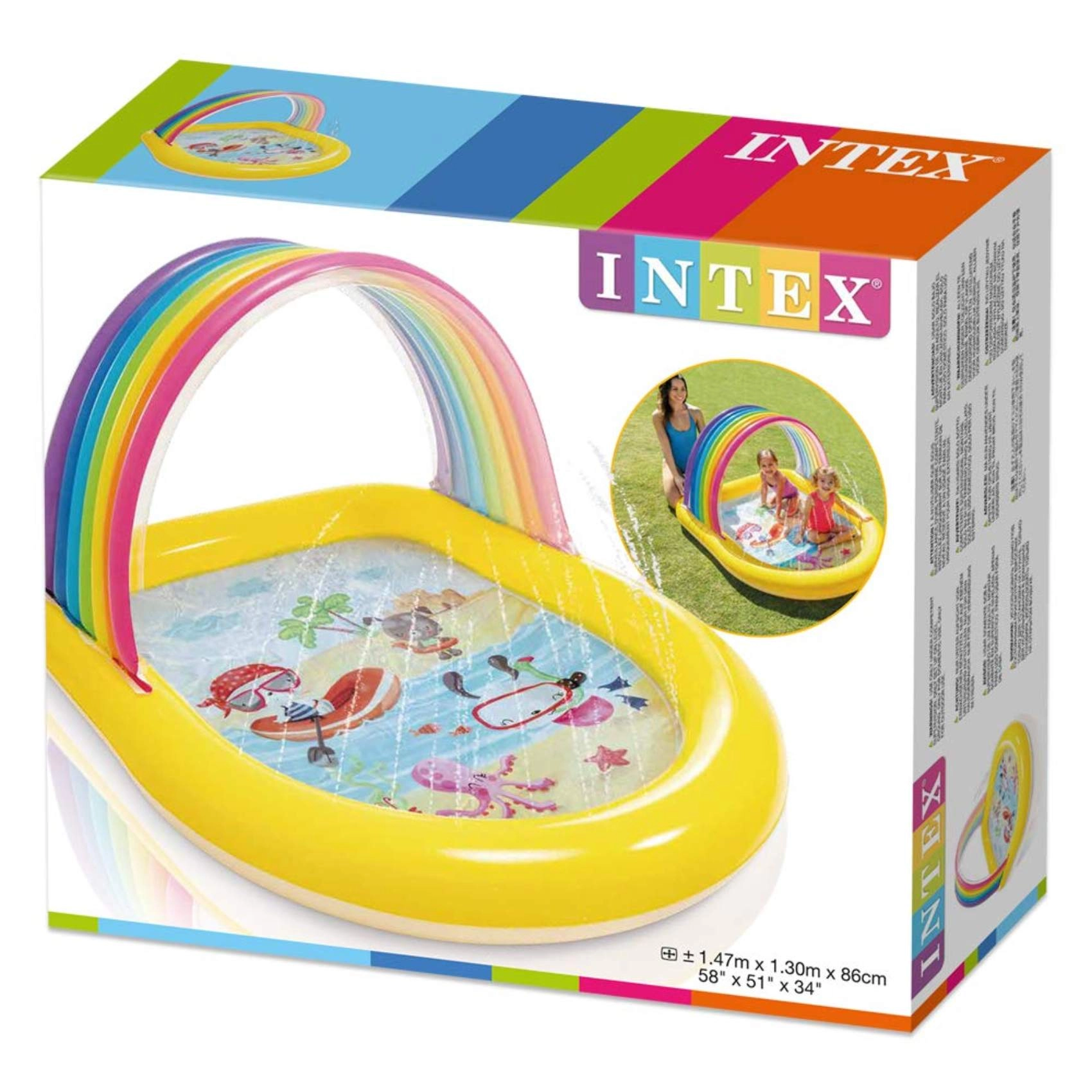 Rainbow Arch Inflatable Paddling Pool - 100.014L