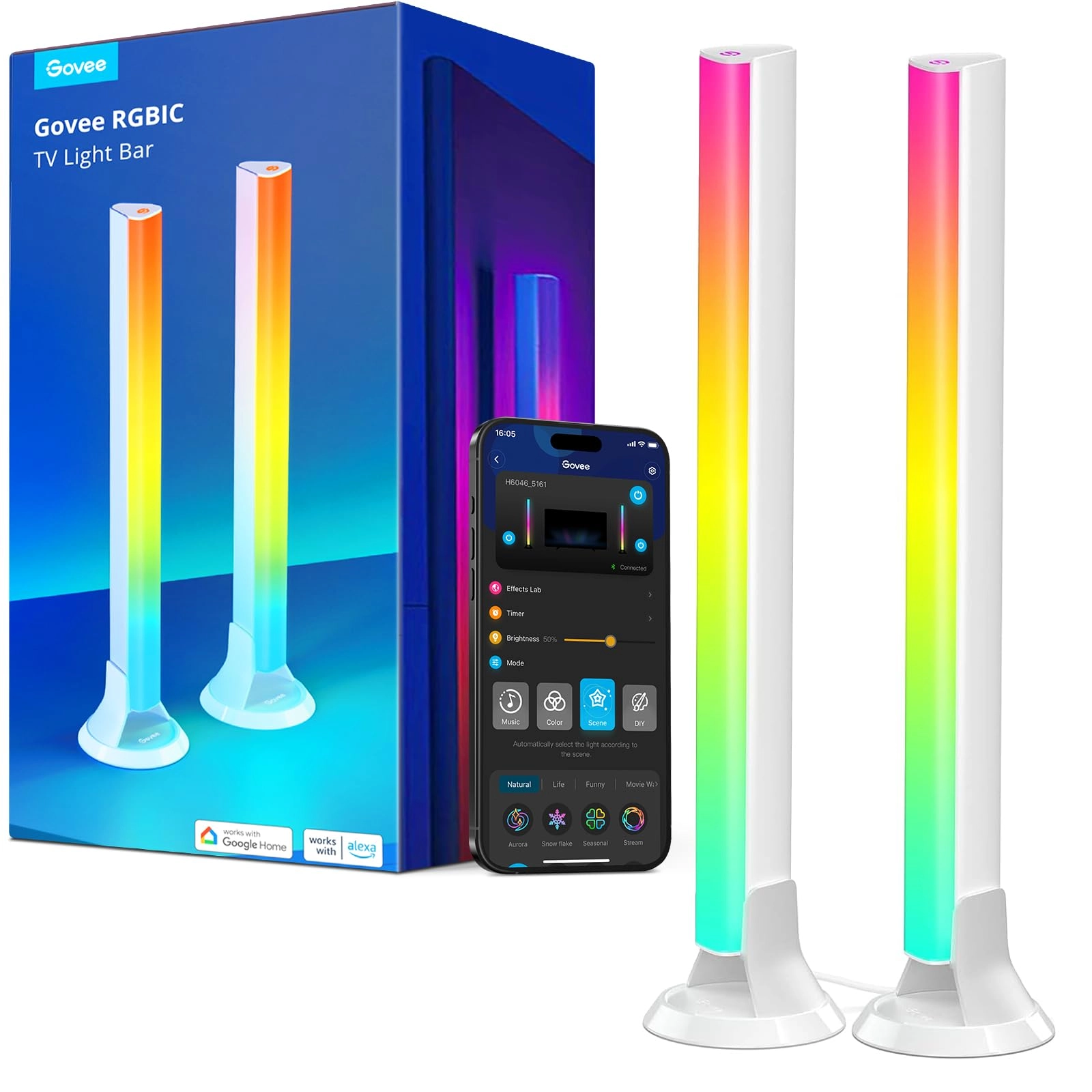 Govee Flow Plus LED light bars - Smart WiFi RGBIC TV Backlight