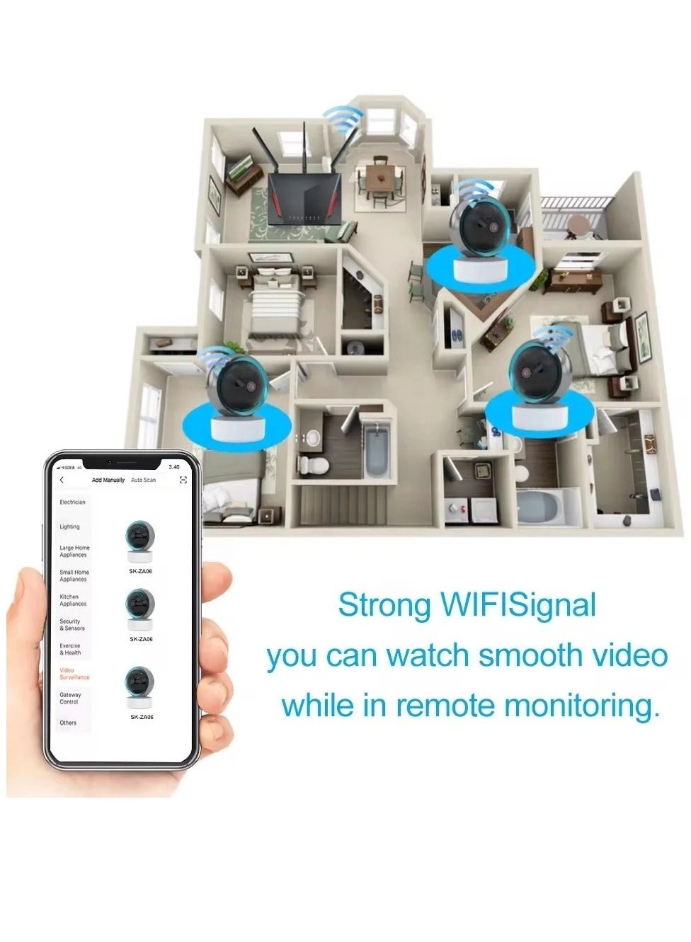 360 Degree Wireless IP Camera - 1080P