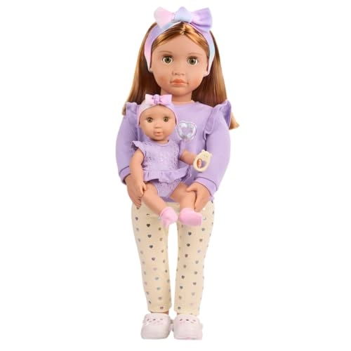 Tory Fashion Doll - 18-inch + Riley Baby Doll - 8-inch