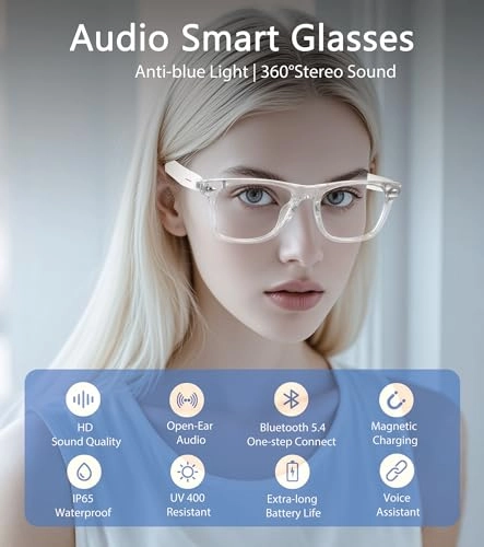 AI Smart Glasses - 116 Languages Bluetooth 5.4 UV400