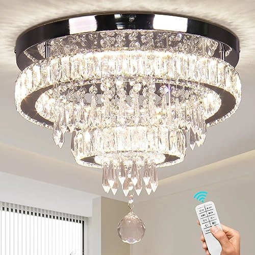 Crystal LED Ceiling Light - 3000K-6500K Dimmable