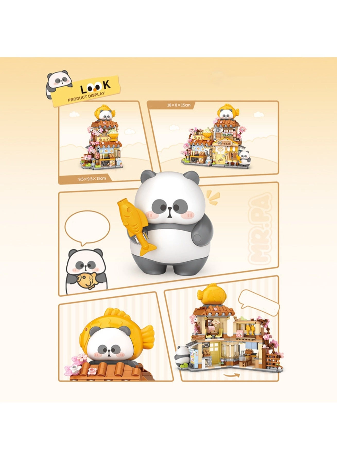 Taiyaki Street Scene Model Set - 858pcs