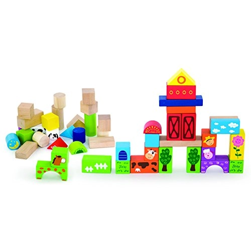 Wooden Blocks - Farm 50pcs