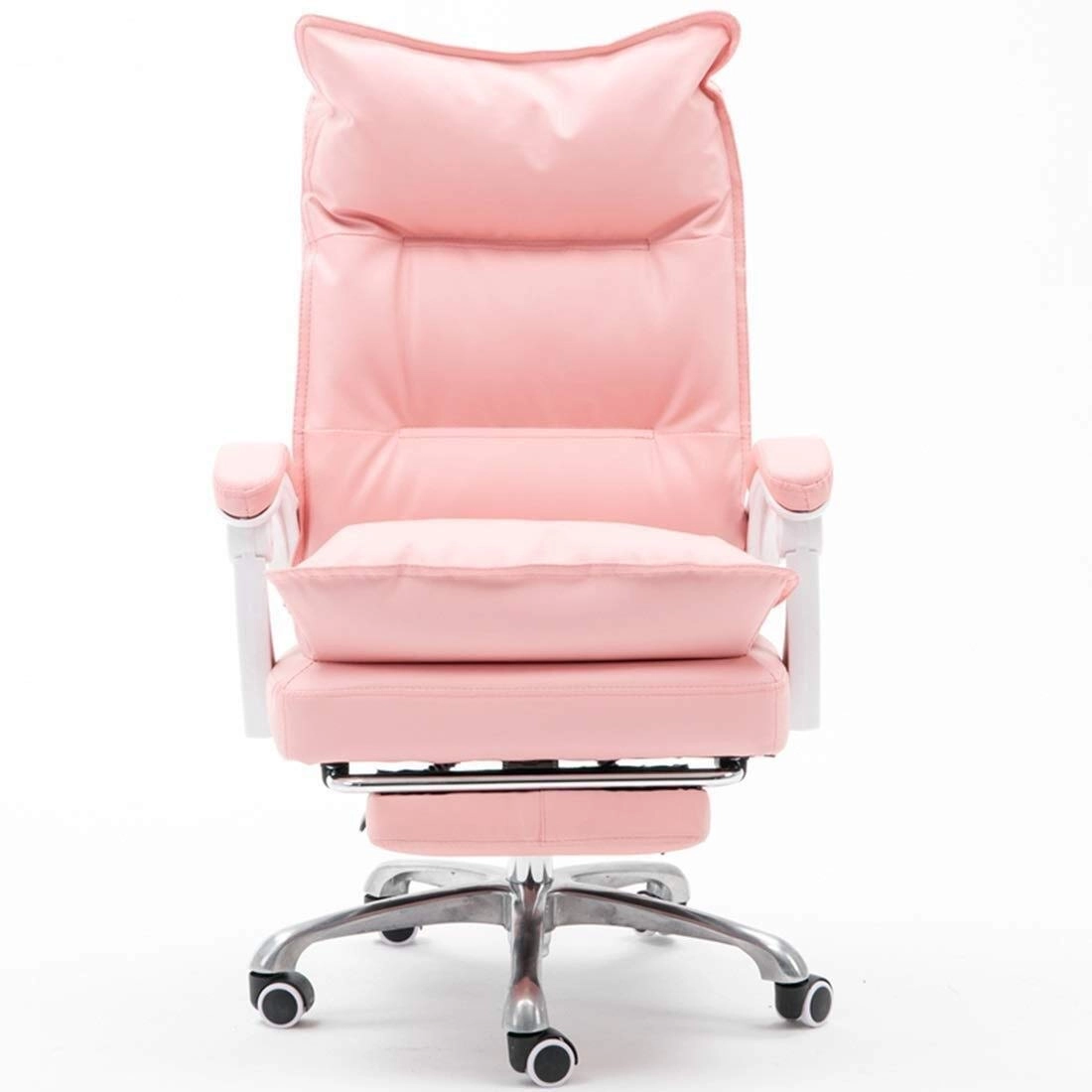 Desk Chair - PU Leather Brown High Back